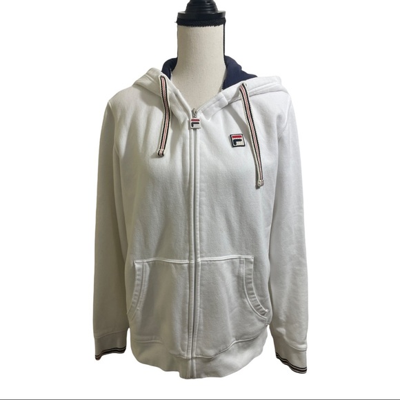 Fila zipper front hoodie fleece inside. Size Medium - Picture 1 of 9